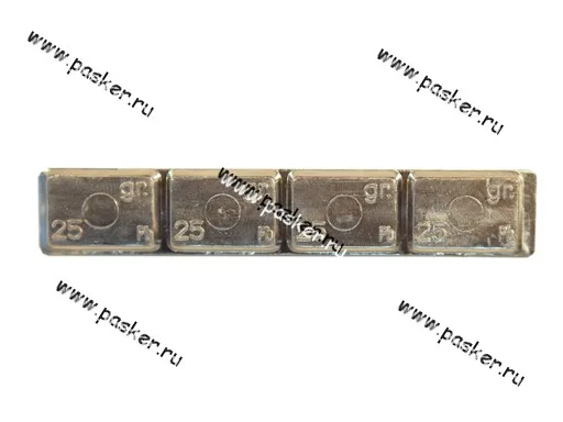 Грузик балансировочный самоклеящийся грузовой 25гр 4шт Clipper синие 0065 [упаковка 10 шт.]