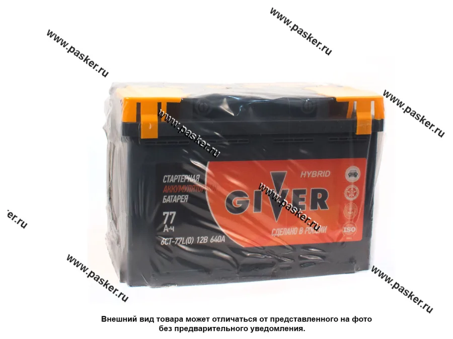 Аккумулятор GIVER HYBRID 77Ач EN640 276х175х190 обр/п