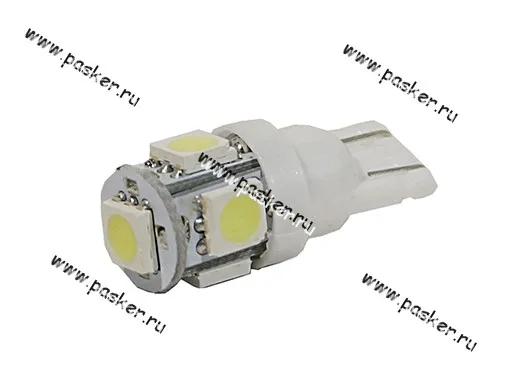 Лампа светодиод 12V5W W2.1x9.5d Nord YADA 5SMD белая