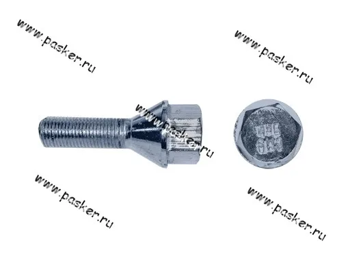 Болт колесный 12х1,25х30 2101-2112 2170 Priora на литые диски с буртиком хром