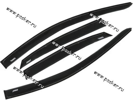 Дефлектор боковых окон Voron Glass Ford Focus-2 2005-2010 седан,х/б накладной 4шт