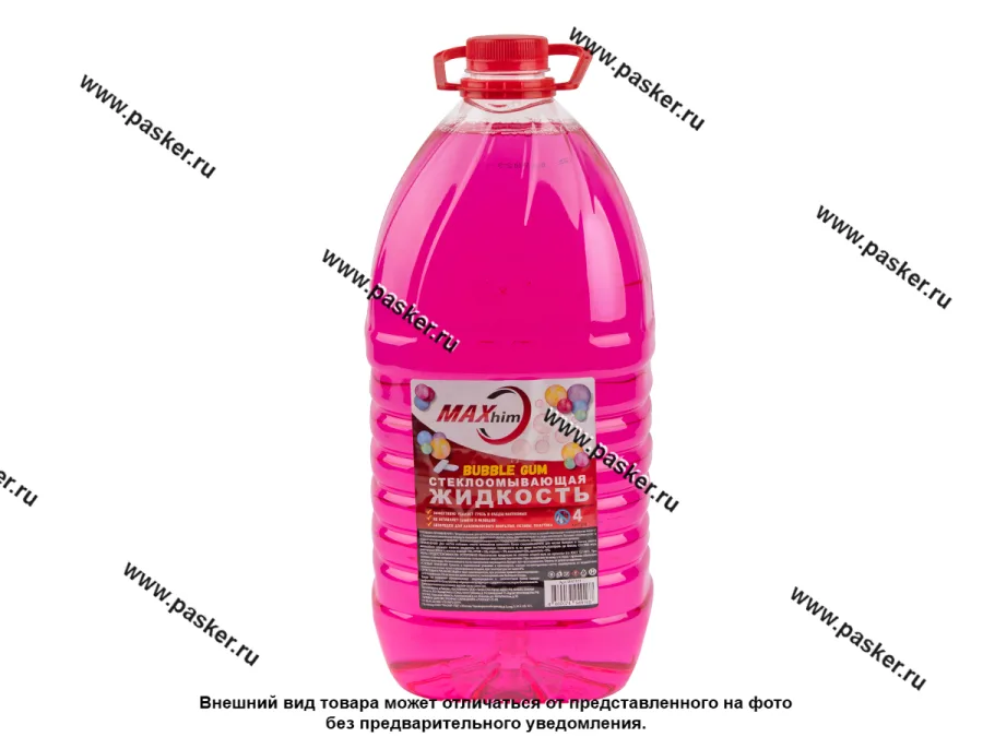 Жидкость стеклоомывающая  MAXHIM 4л летняя BUBBLE GUM упаковка ПЭТ MH1101