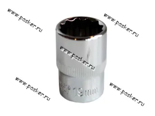 Головка торцевая 19 1/2 короткая 12-гранная OMBRA 112319