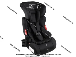 Кресло детское SIGER Космо Lux группа 1,2,3 от 9-36кг черный кот