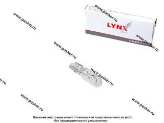Лампа 12V2.3W T5 W2X4.6d LYNXauto L13403 [упаковка 10 шт.]