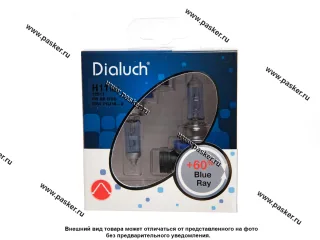 Лампа галоген 12V H11 55W PGJ19-2-угол 90 DiaLuch Prime +60%